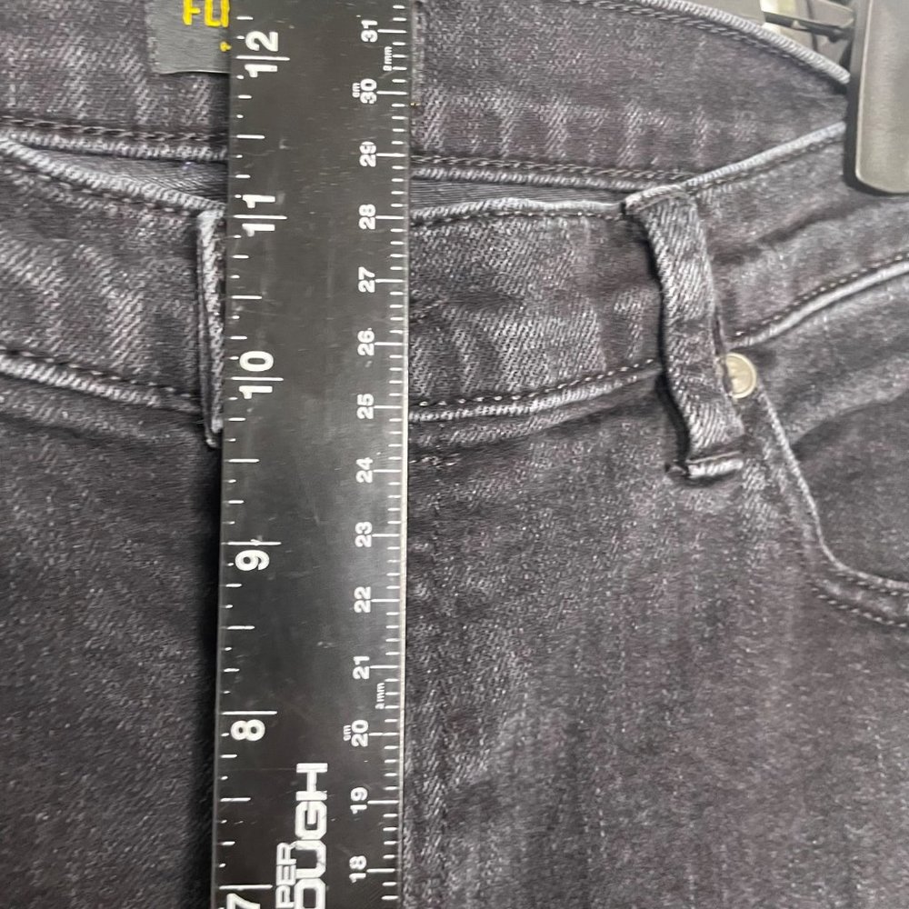Flint and Tinder Mens Bottoms Size 34 Faded Black Straight Tapered Denim Jeans - Picture 7 of 15